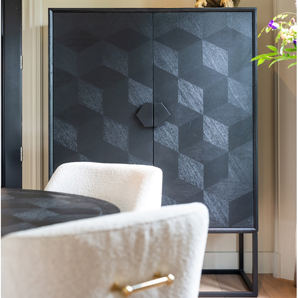 Product photograph of Richmond Blax 2 Doors Black Cupboard from Olivia's.