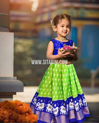 pattu lehenga for babies