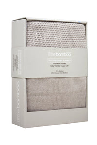 Little Bamboo Textured Knit Blanket - Oatmeal