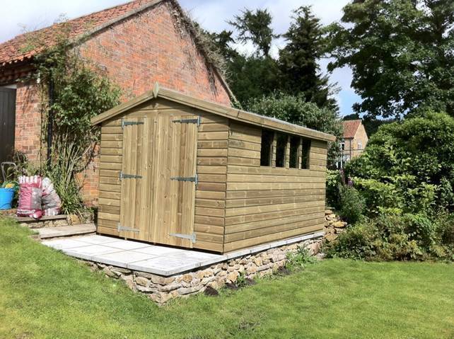12x8 tanalised apex shed – a t sheds and fencing
