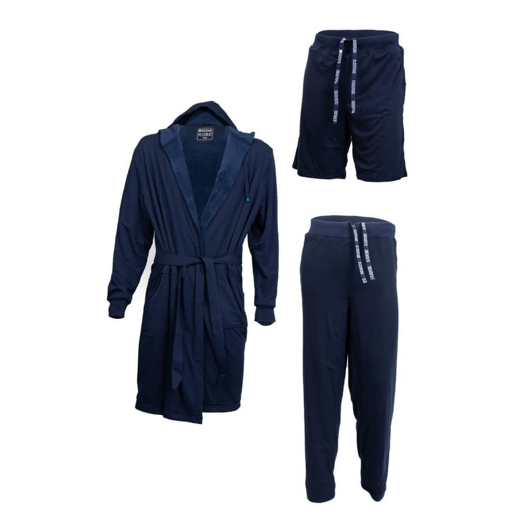 Ultimate Combo - Luxury Men's Bathrobe, Shorts & Pants