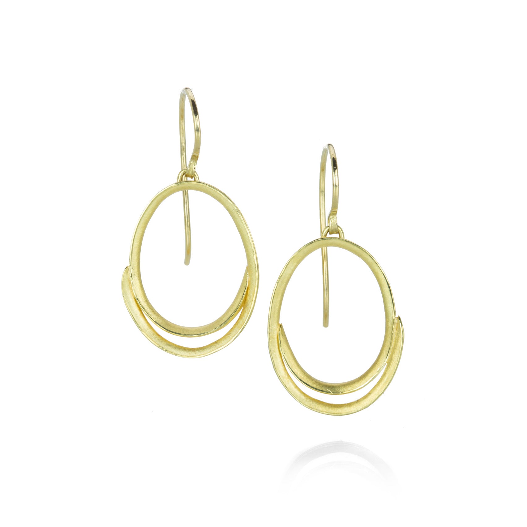 Small Oval Swirl Drop Earrings