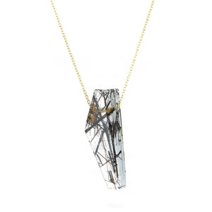 Margaret Solow Tourmilated Quartz Crystal Necklace | Quadrum Gallery