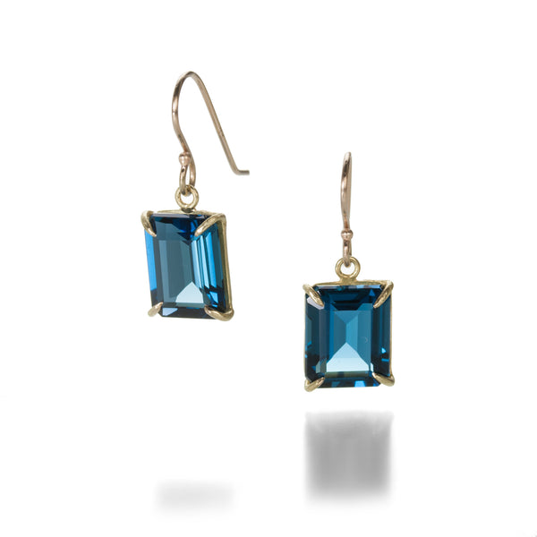 Rosanne Pugliese London Blue Topaz Emerald Cut Earrings | Quadrum Gall ...