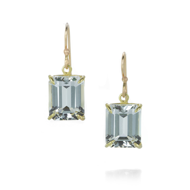 Rosanne Pugliese Small Emerald Cut White Topaz Drop Earrings | Quadrum Gallery
