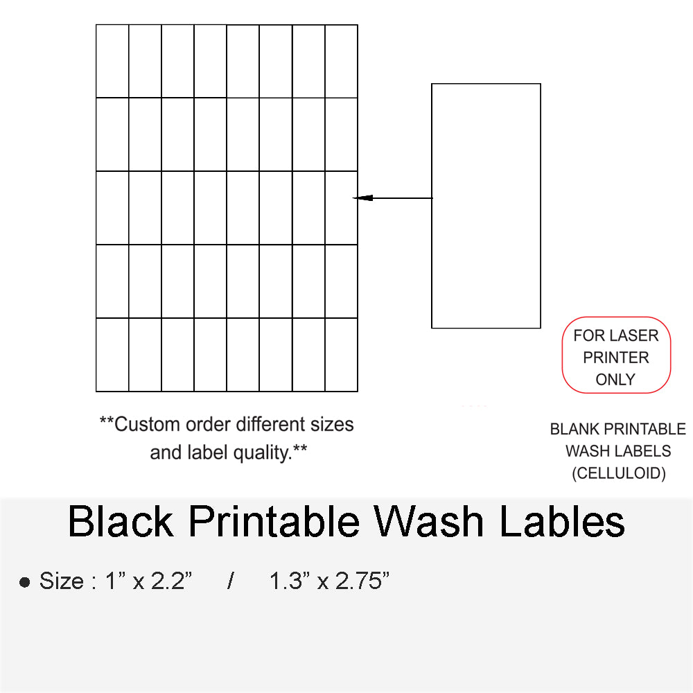 BLANK PRINTABLE WASH LABELS SIL THREAD INC.