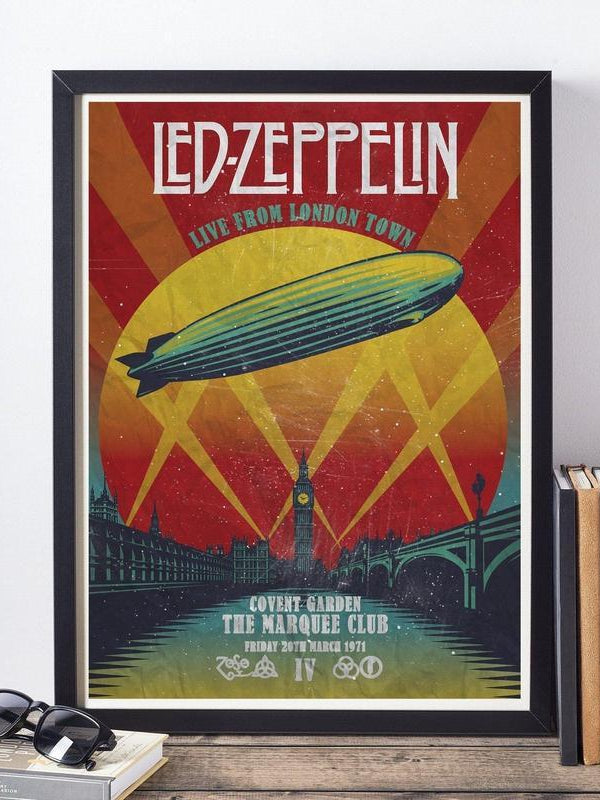 Welp Led Zeppelin Poster | Buy Vintage Music Prints & Posters Online HK-47