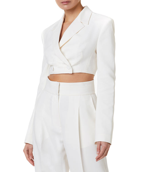 white cropped jacket