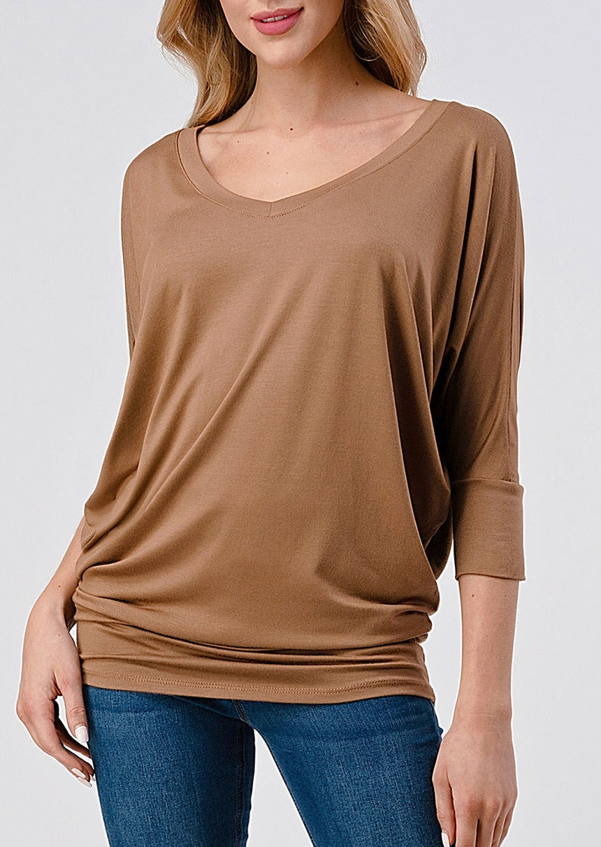 Natural Vibe Modal V Neck Top (Black) – Vibe Apparel