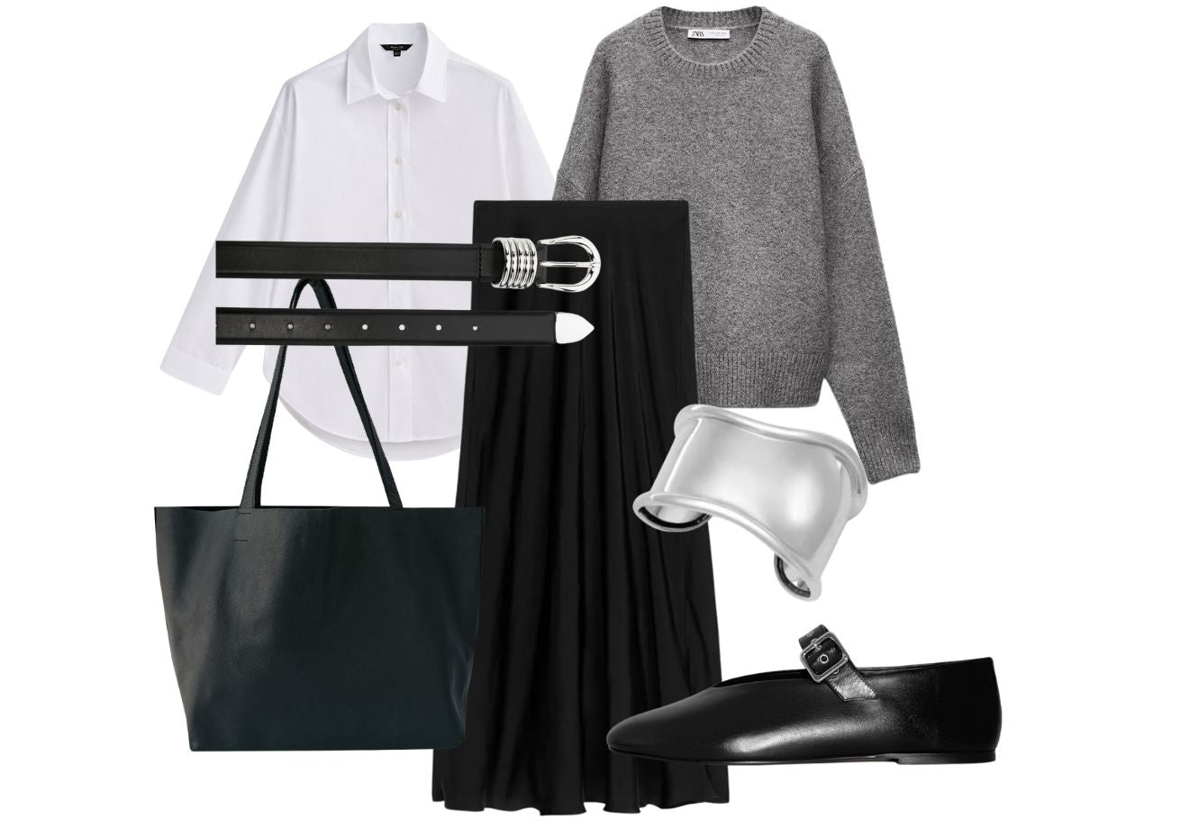 Black Slip skirt look one - office outfit - Dida Ritchie Black Leather Tessa Tote Bag