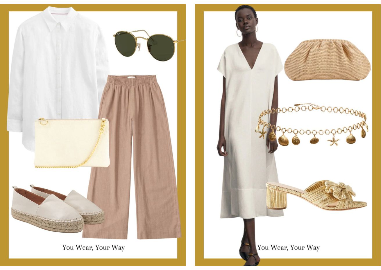Oman style - Dida Ritchie rosa leather clutch bag, dida ritchie ivory leather espadrilles