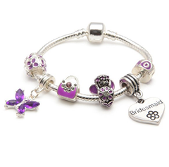 children's Purple Fairy Dream Bridesmaid Bracelets