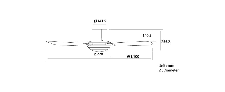 Kdk 110cm Ceiling Fan W Remote Control M11su Lion City Company