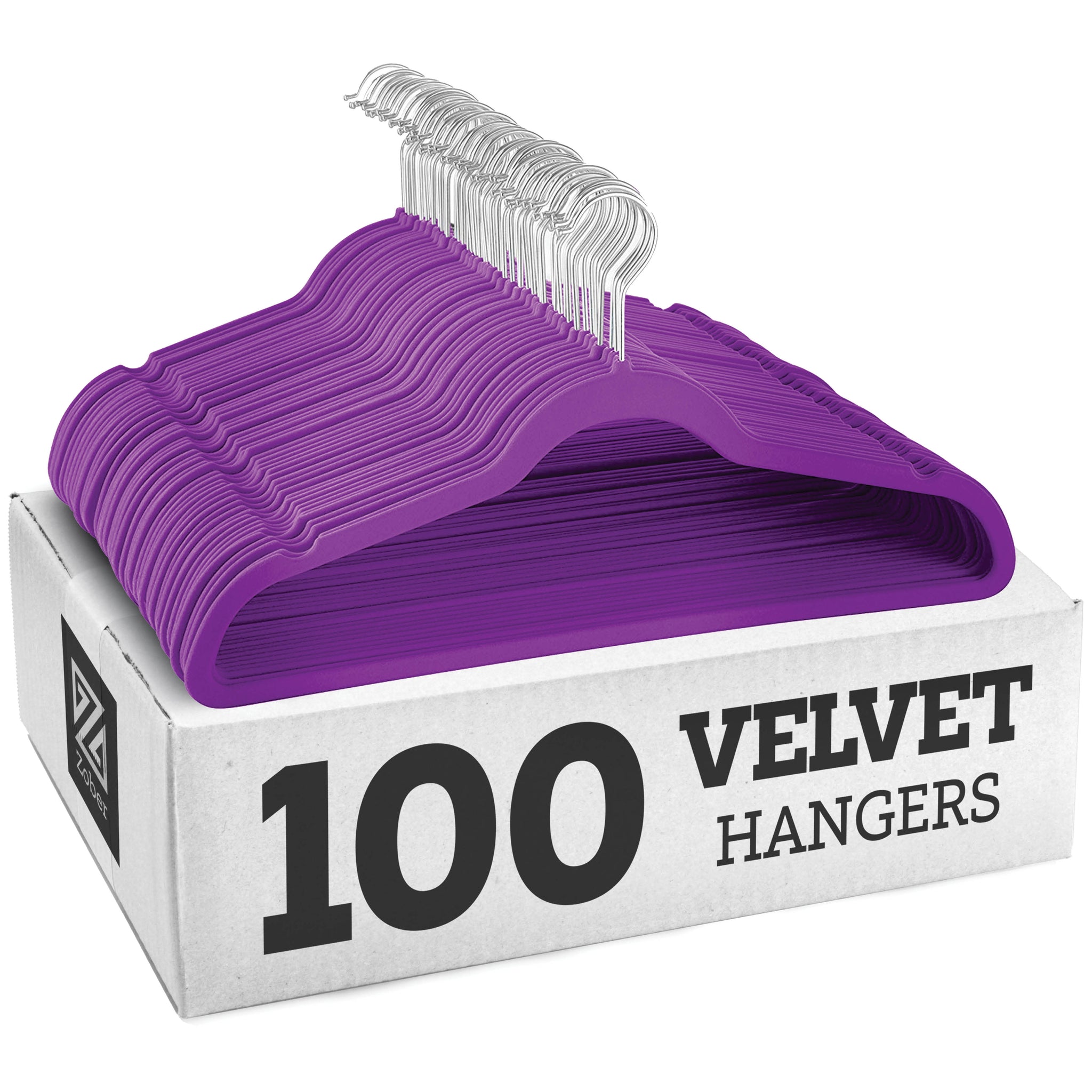 Purple 100-Pack Standard Adult Clothes Hanger with Pants Bar and Notch ...