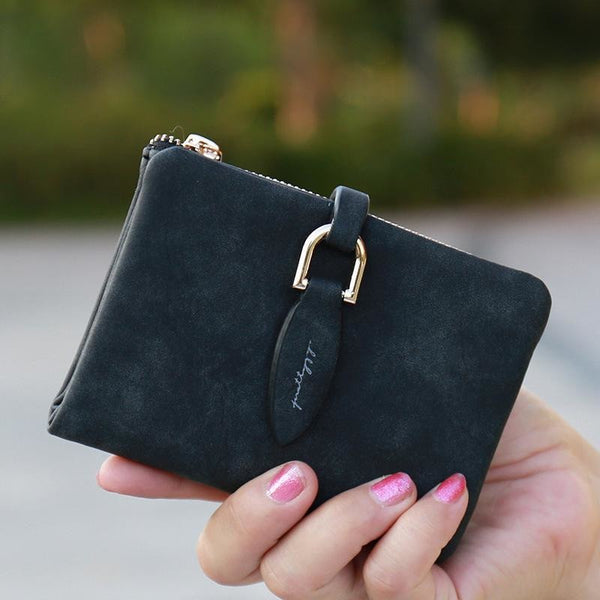 women's wallet with snap coin purse