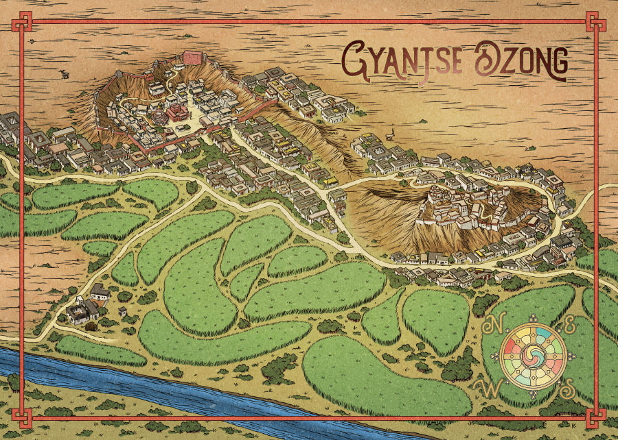 Map of Gyantse Dzong