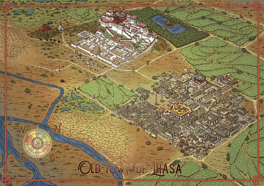 Old Town of Lhasa map