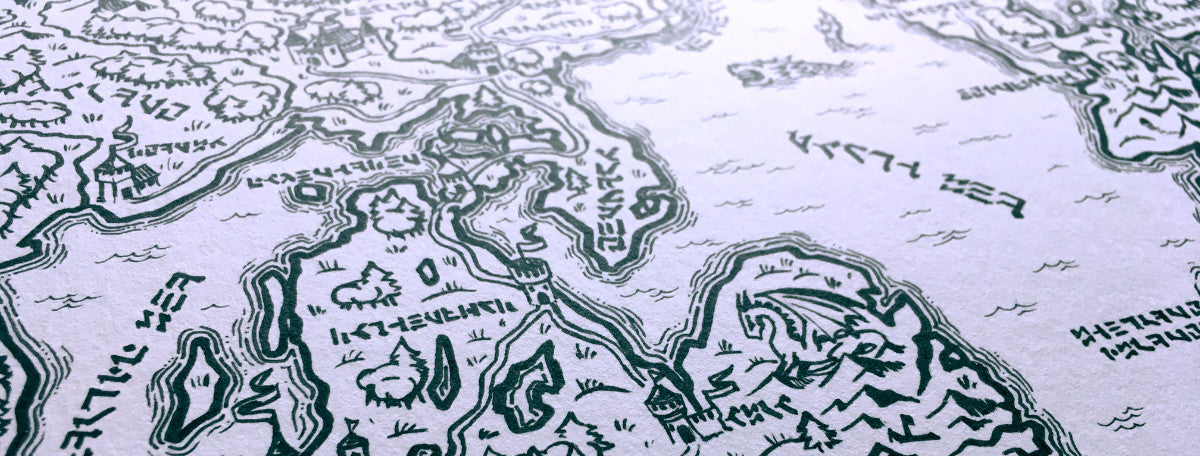 Professionally illustrated fantasy maps