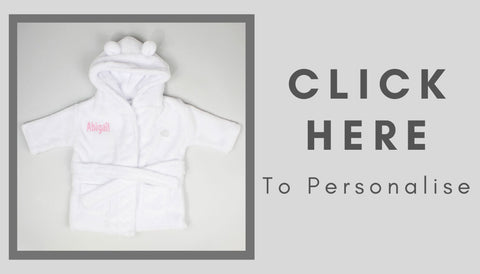 Personalised Soft Baby/Child's Dressing Gown In Pink | hardtofind.