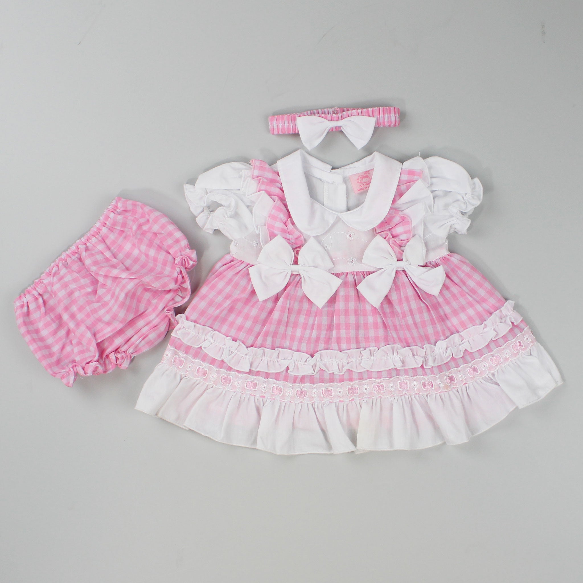 Baby Girls Summer Outfit- Dress with knickers and headband