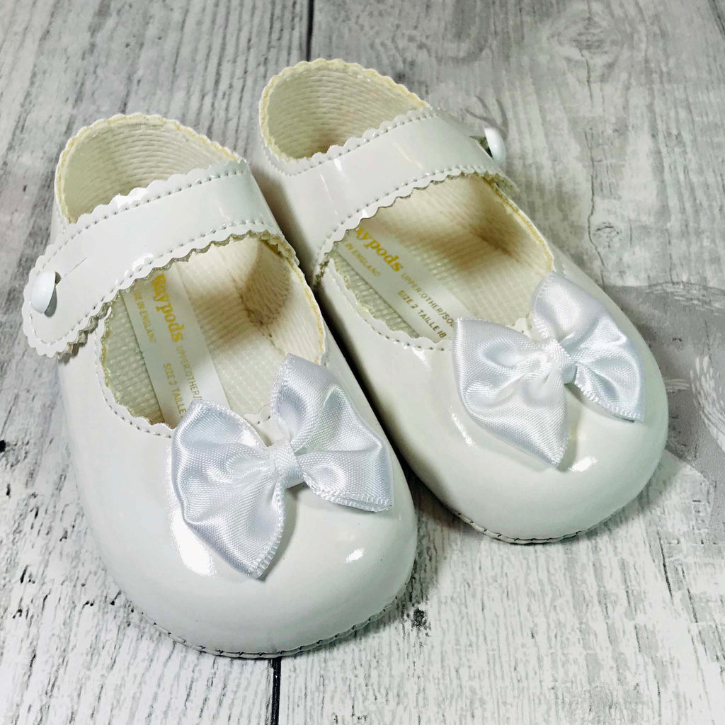 baby girl white pram shoes