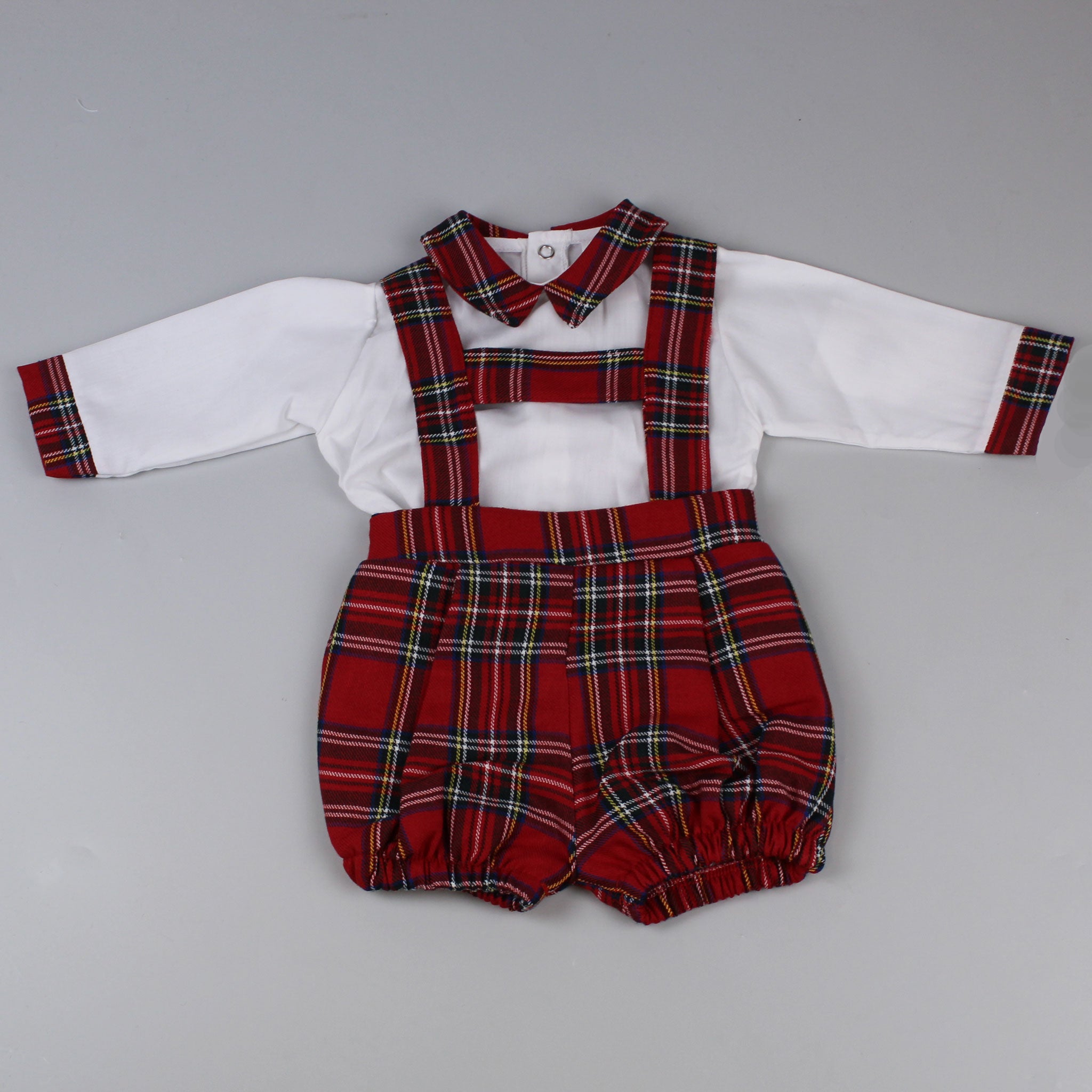 Baby Boys Tartan Two Piece Outfit- Shirt and Short Set – Lullaby Lane Baby  Shop