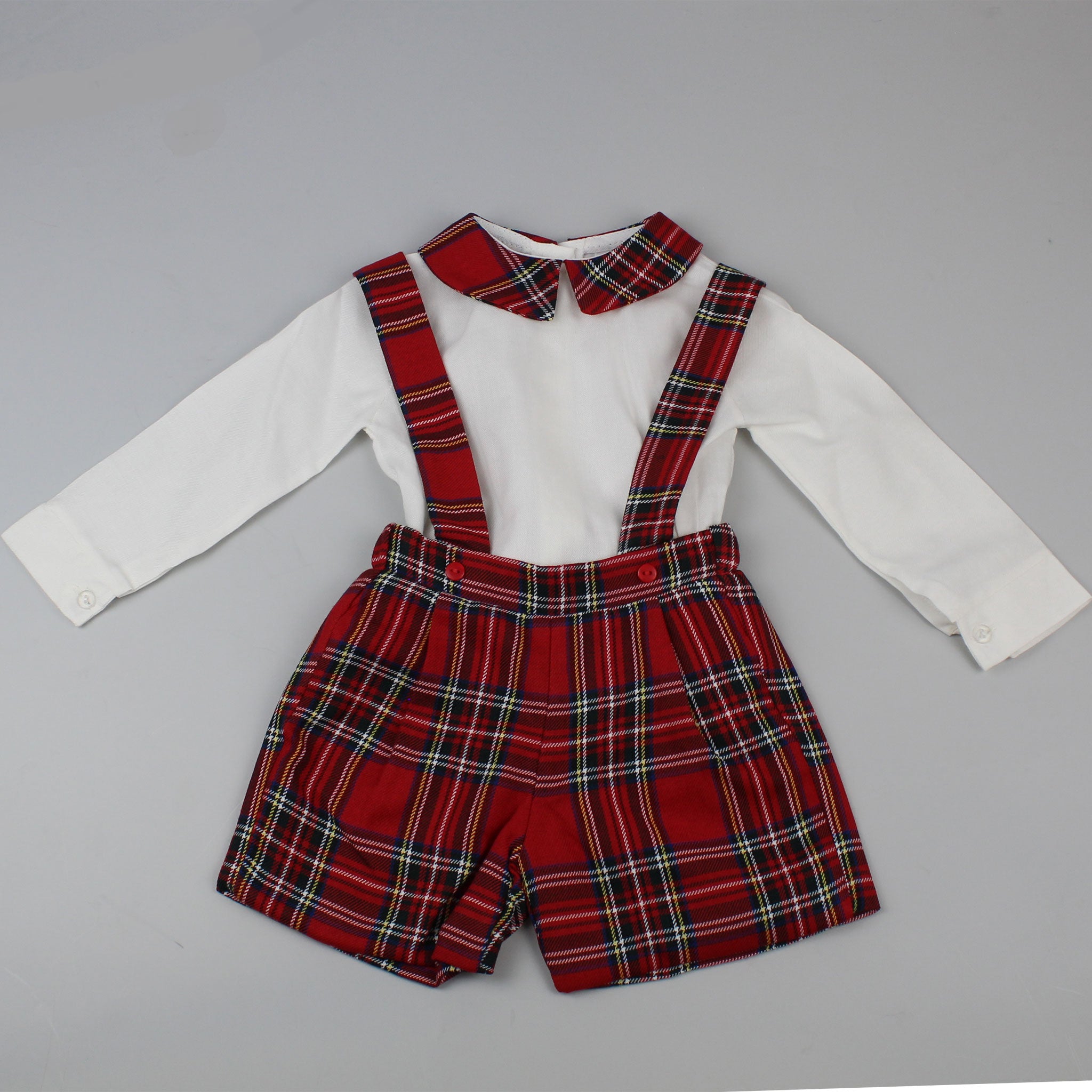 Baby Boys Tartan Two Piece Outfit- Shirt and Short Set-Pex Rory – Lullaby  Lane Baby Shop