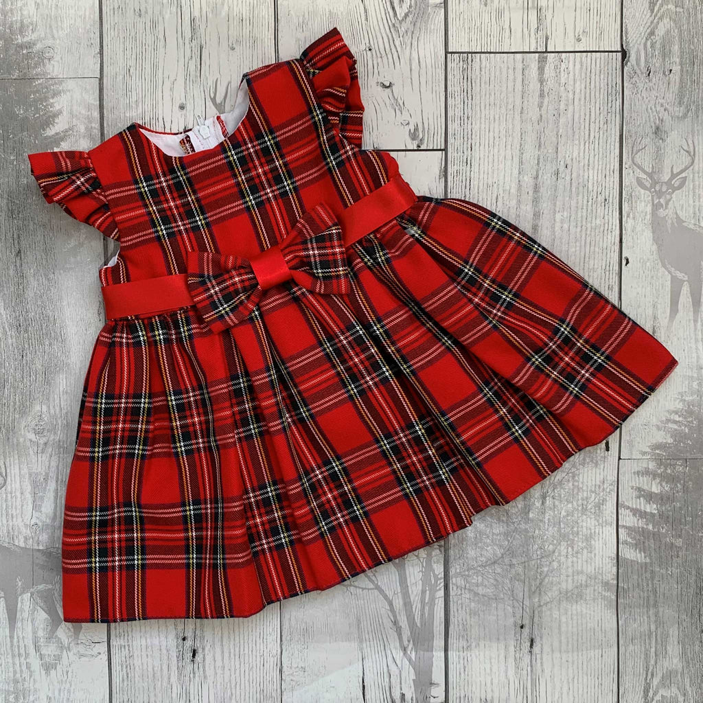 Baby Girls Red Tartan Dress – Lullaby Lane Baby Shop