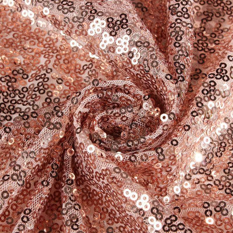 Brilliance Rose Gold Sequin Fabric Event Supply Shop