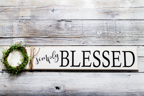 Download ~Simply Blessed w/Wreath~ Wood Sign - On The Avenue - Home ...