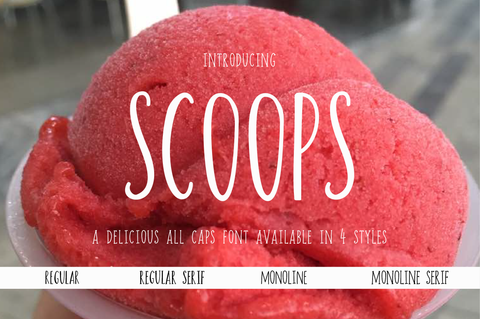 scoops hand lettered font