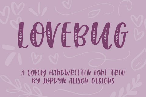 Lovebug deorative font