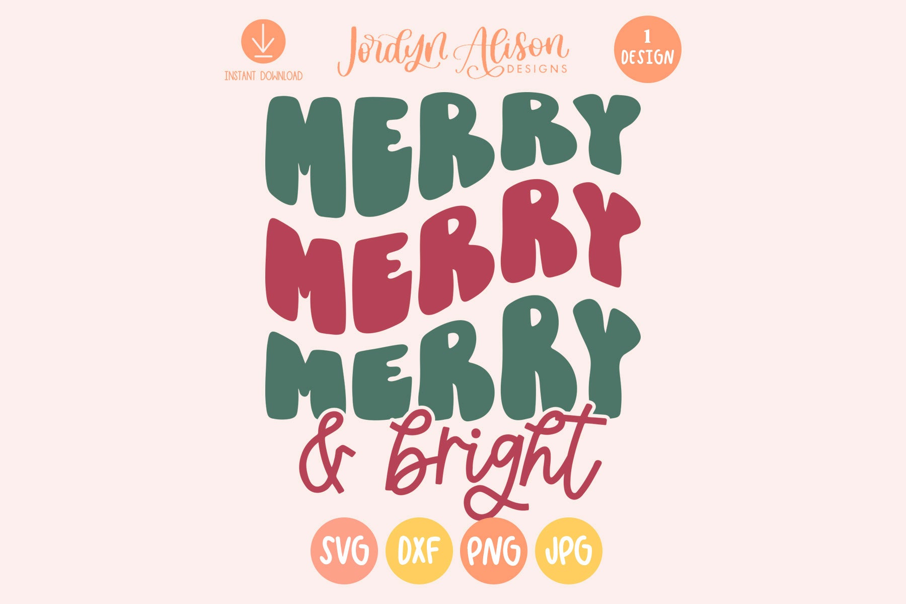 Merry and Bright SVG