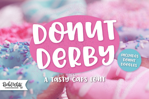 donut derby hand lettered font