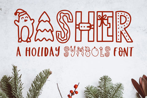Dasher Holiday Font Preview Image