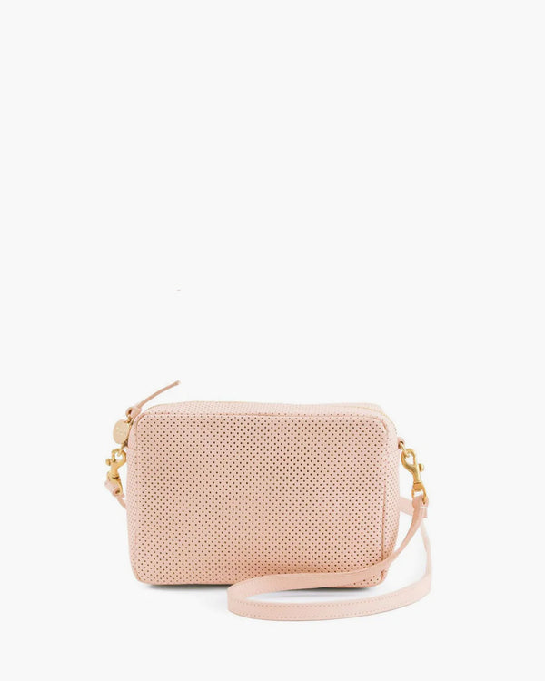 Clare V. - Midi Sac in Natural Rustic with Neon Pink Stripe