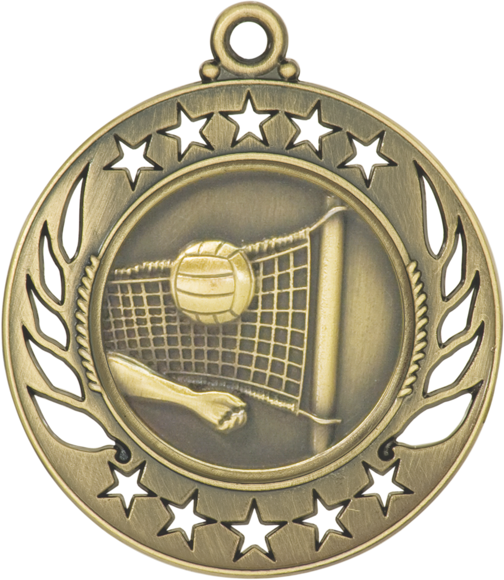 GM117 Volleyball Medal 2.25" with Ribbon Trophy Shop Mobile