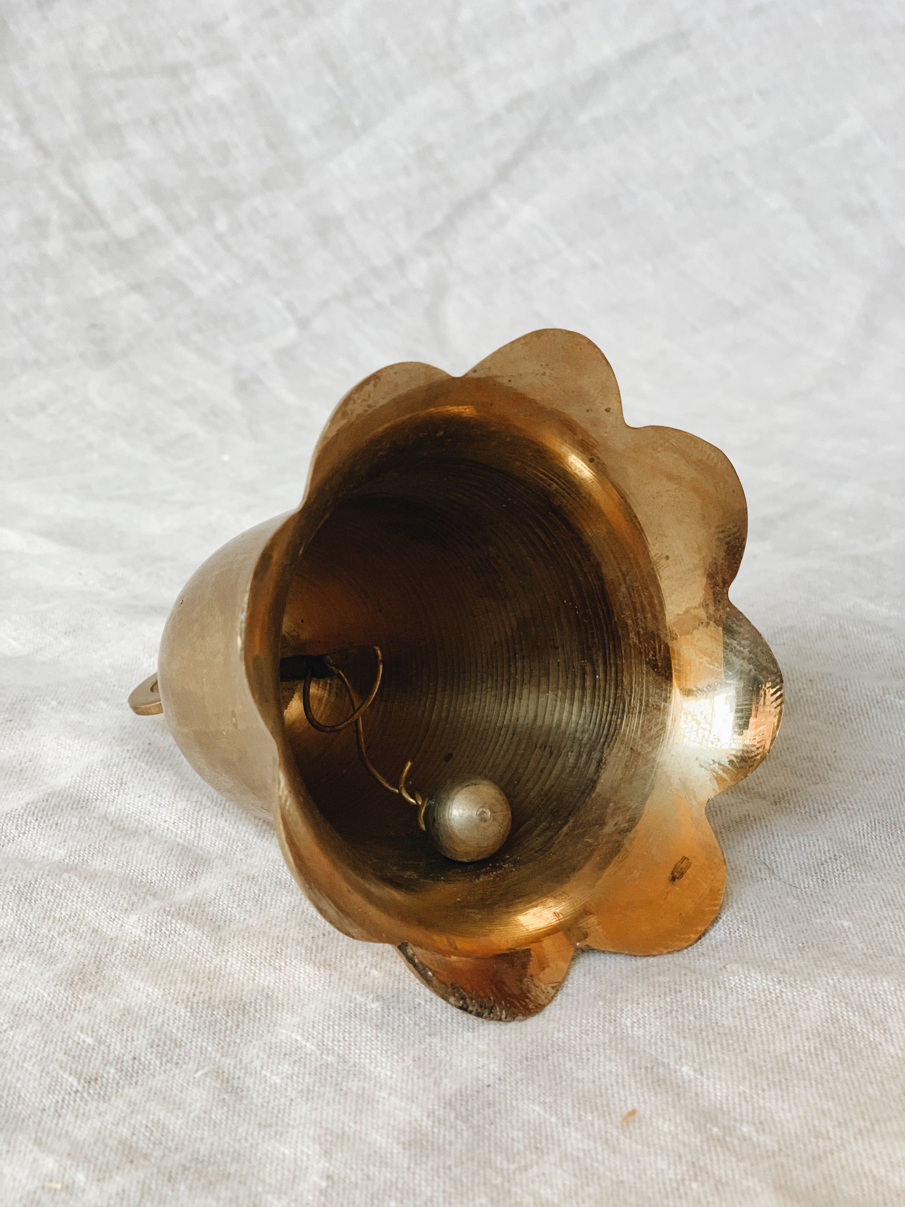 Scalloped Brass Bell