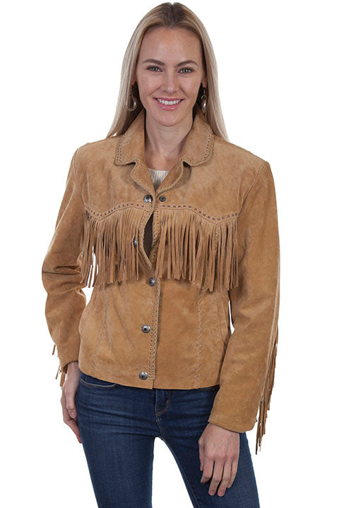 Scully Soft Suede Fringe Sleeve Jacket