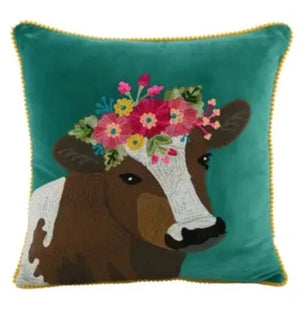 Cow Velvet Pillow - Montana Rustic Accents
