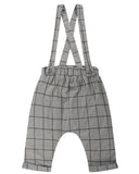 checkered trousers in grey