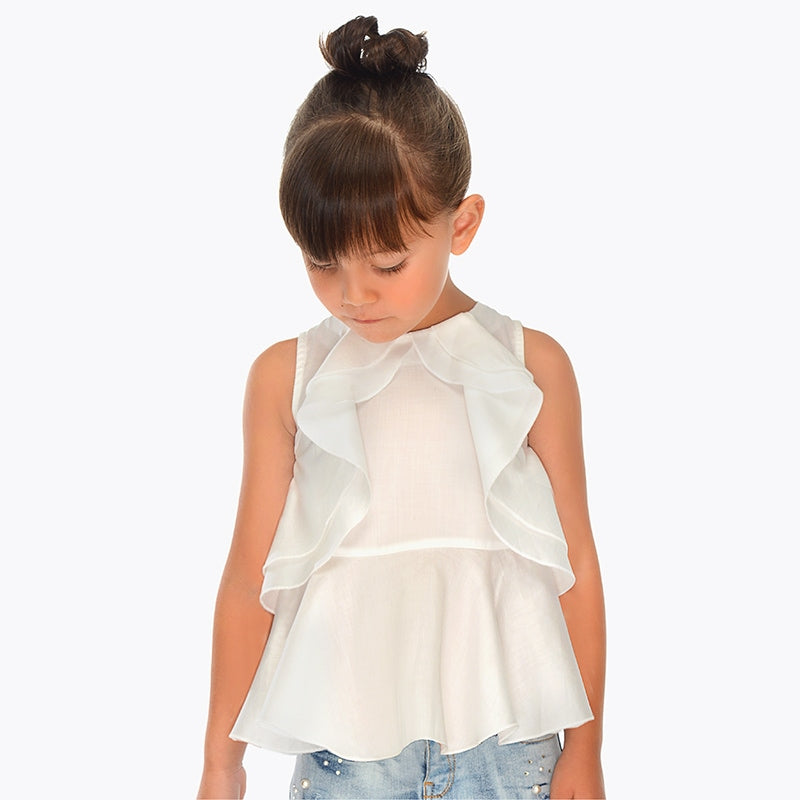 Girls Front Ruffled Blouse | Mayoral 