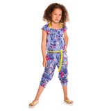 Girls Flower Printed Jumpsuit