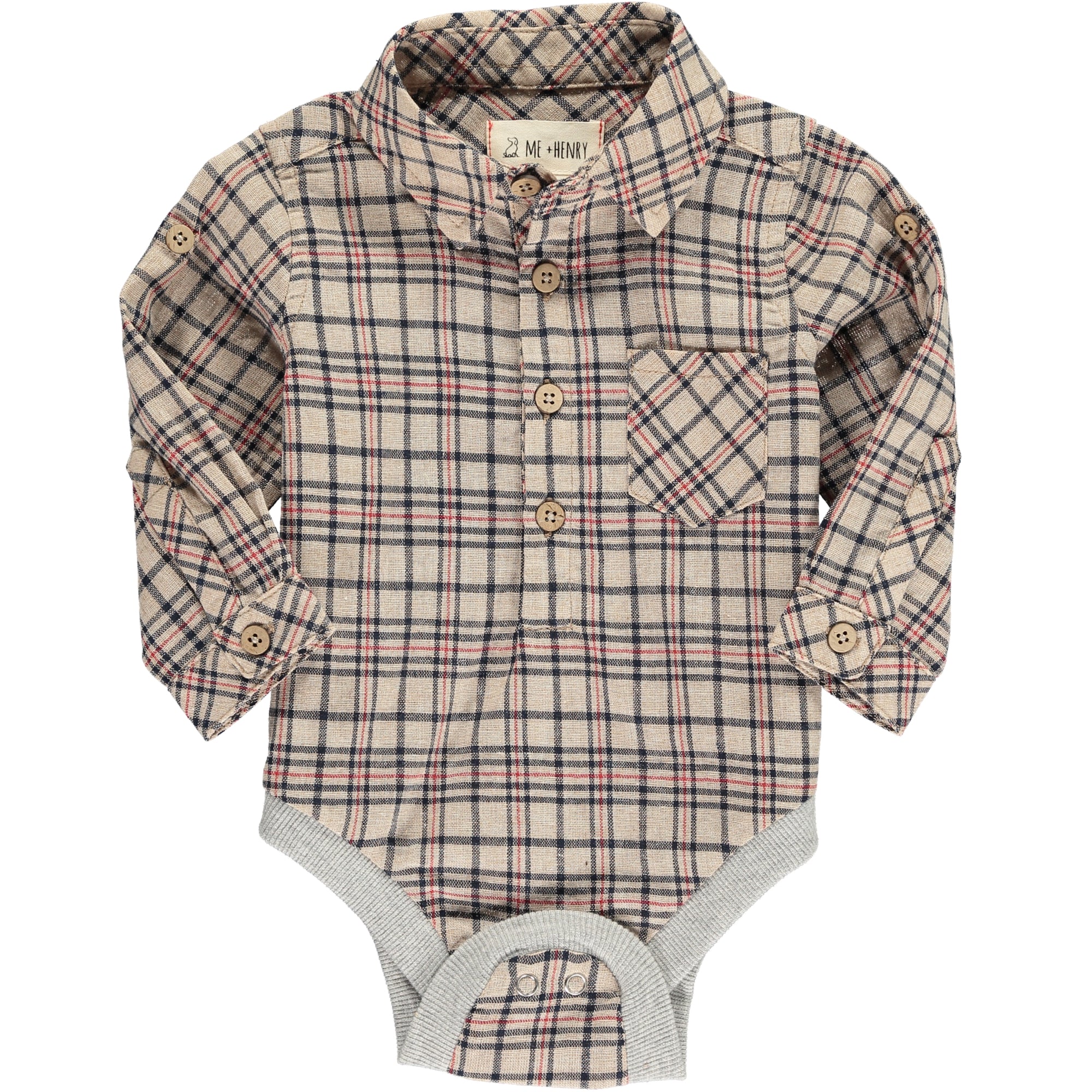 tartan baby onesie