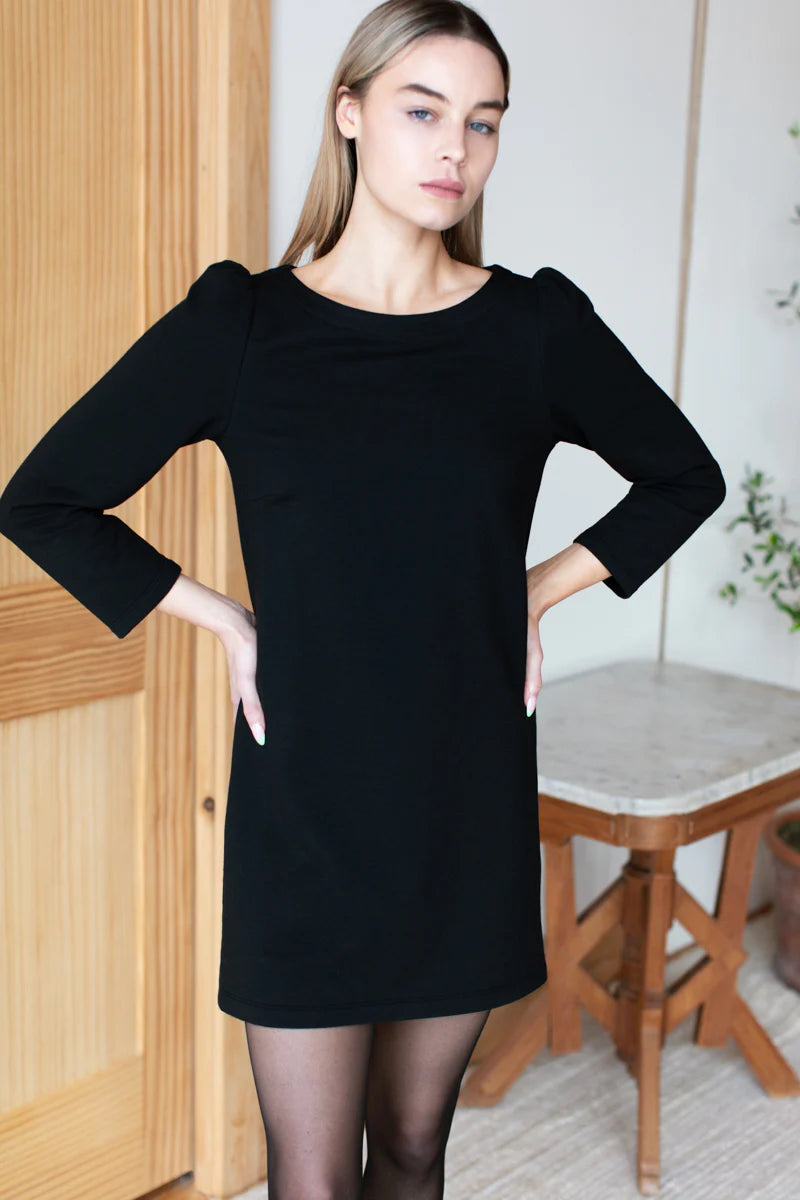 SPANX, Dresses, Nwt Spanx The Perfect Shift Aline 34 Sleeve Black Dress  Women Sz X