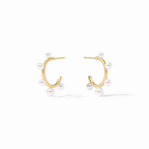 Hydra Stone Pearl Hoop | Small - belletique