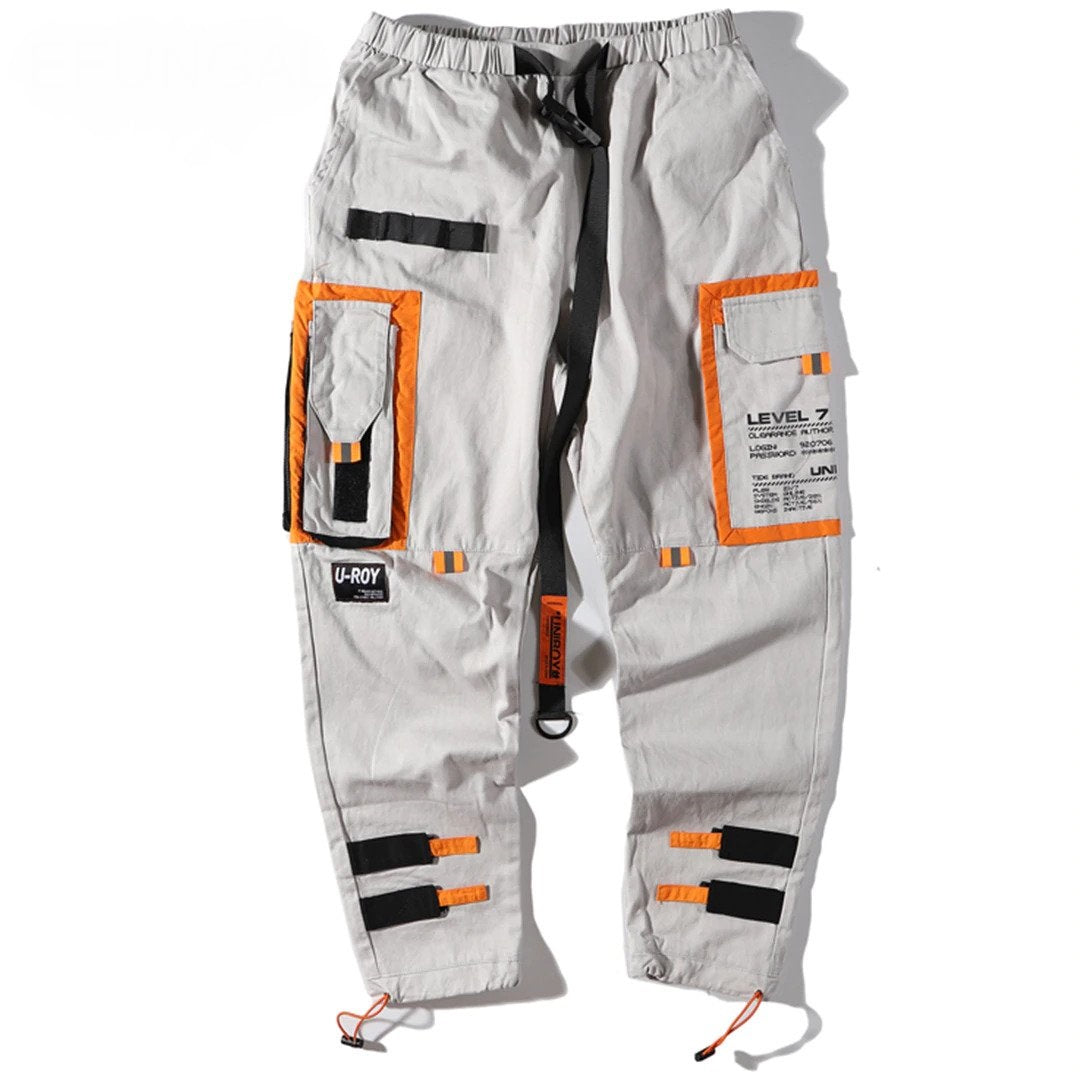 belted cargo joggers