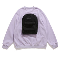 Custom Backpack Pocket Crewneck Sweater