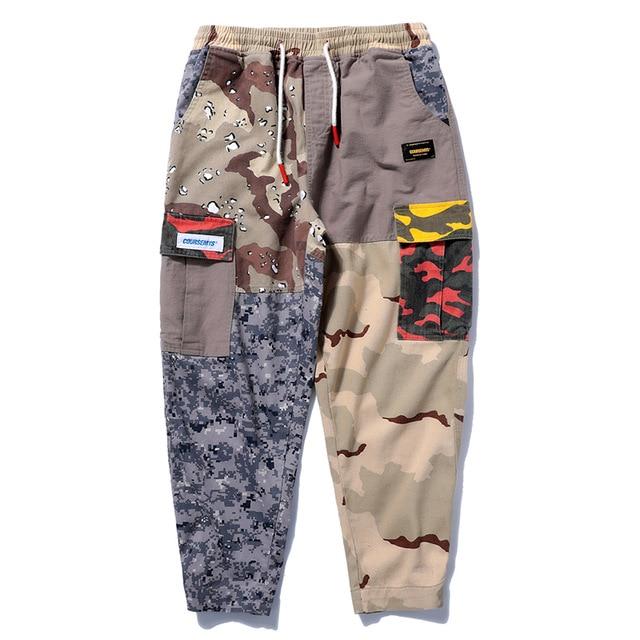 mens patchwork joggers