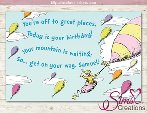 DR SEUSS PRINTABLE BIRTHDAY BANNER | OH THE PLACES YOU'LL GO PARTY BAC ...